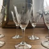 Cut crystal liqueur glasses