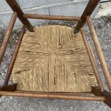 Antique straw armchair