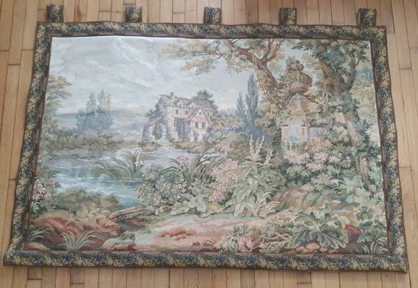 Tapisserie murale scène paysage de campagne