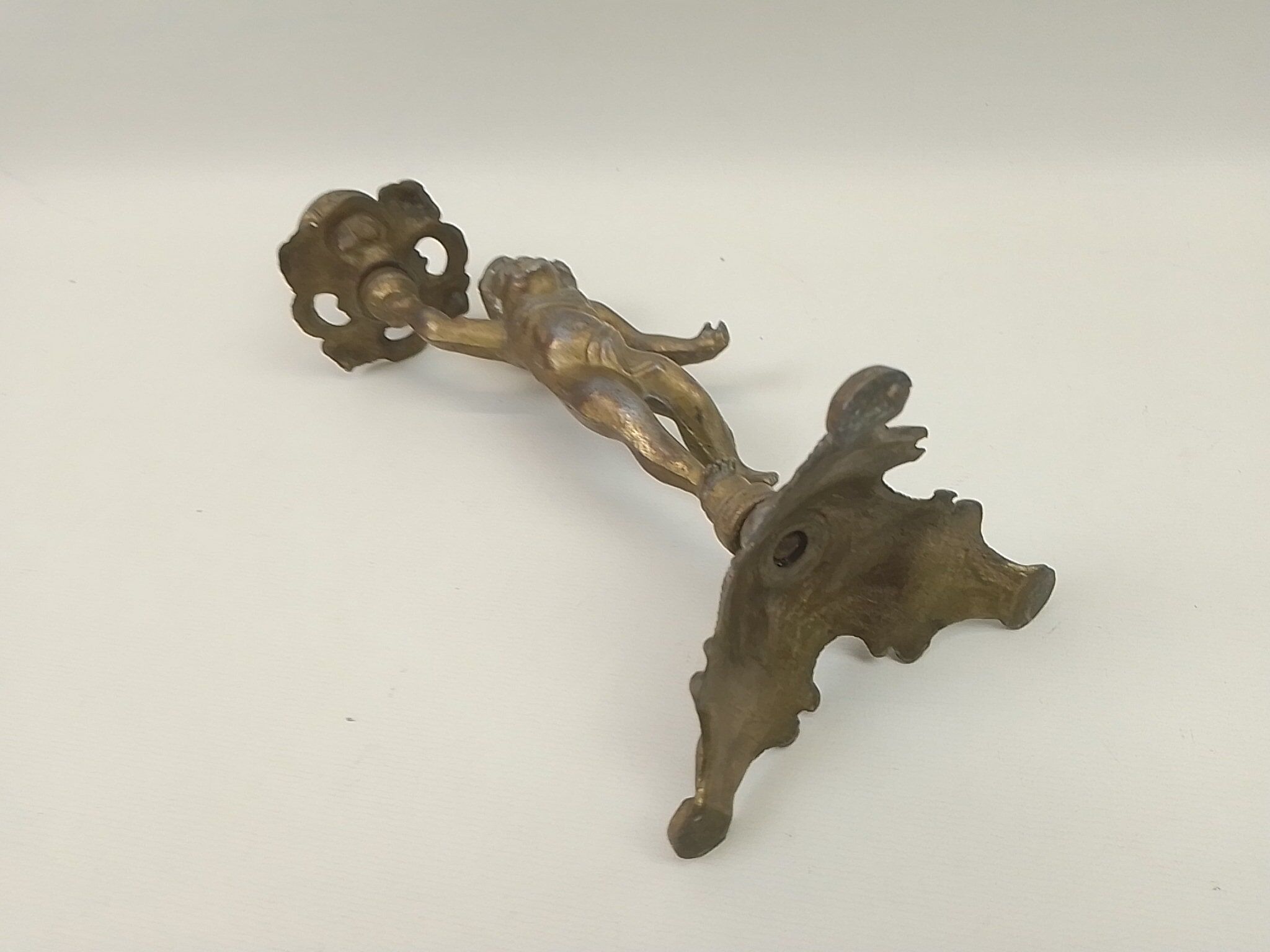 Brass children's candle holder 23cm