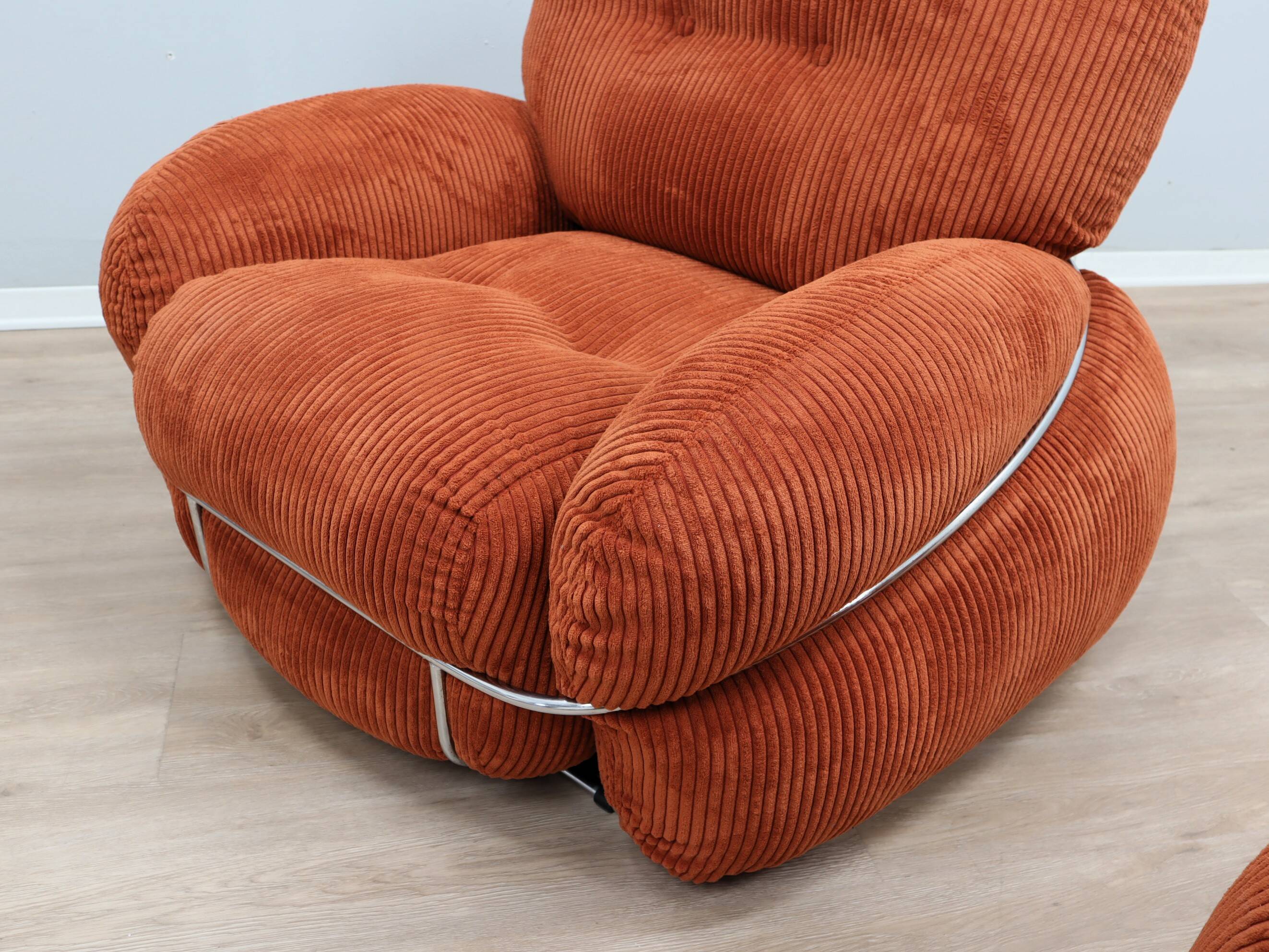 Pair of vintage armchairs by Adriano Piazzesi 1970s