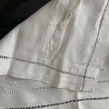 Lot de 3 taies en coton brodés main