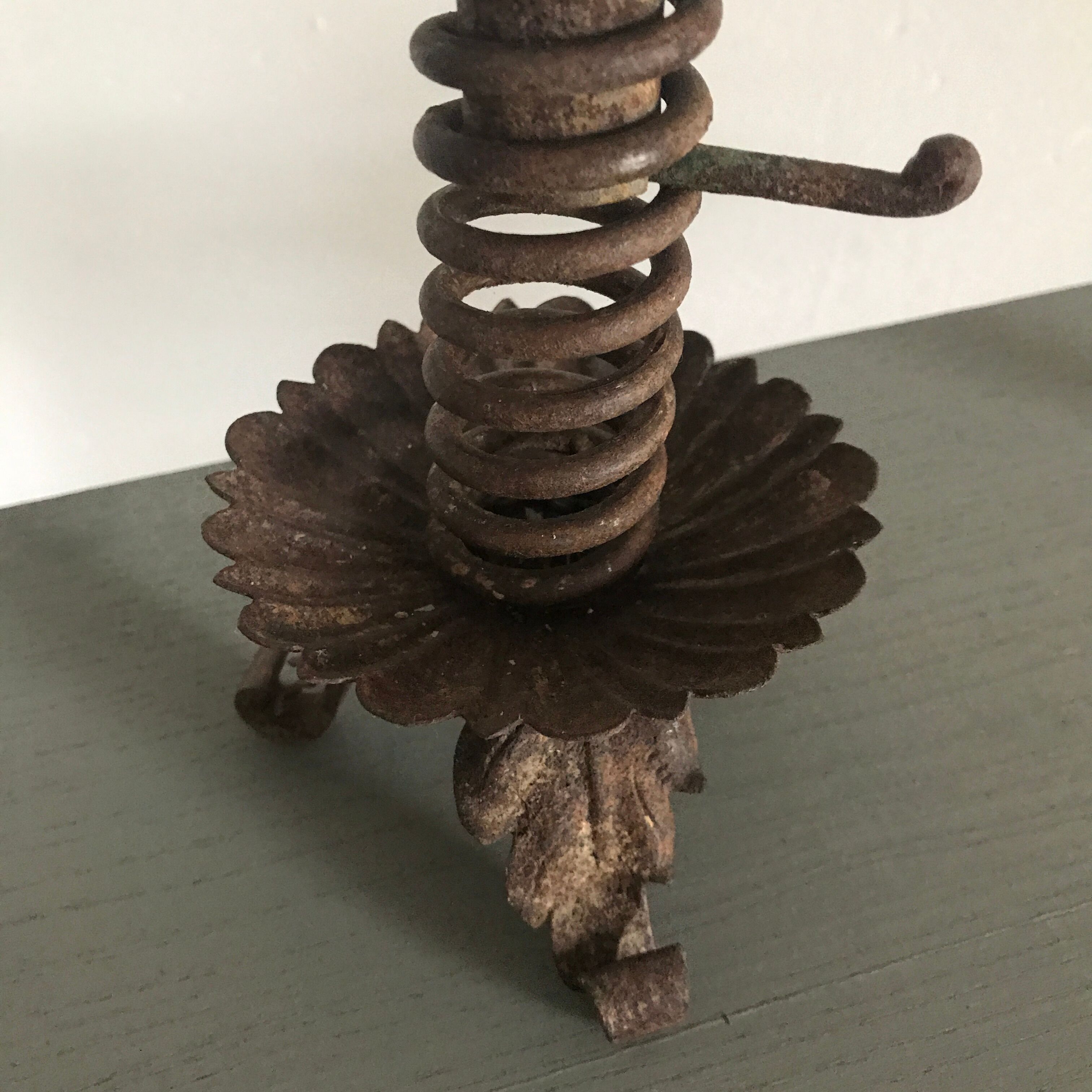 Ancient metal candlestick