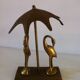 Duo of brass statuettes
