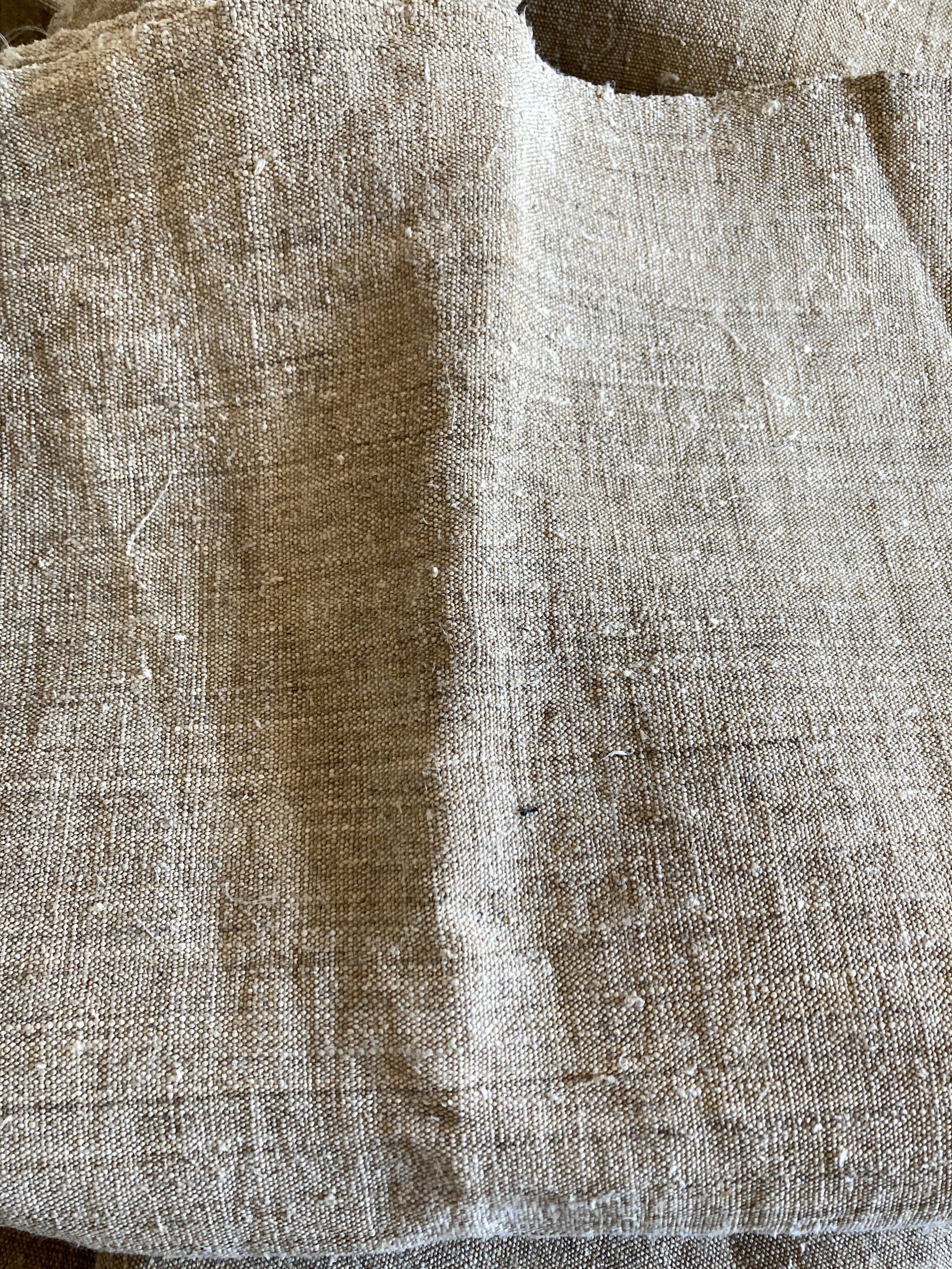Pièce de chanvre de ferme 19e linge de réserve L278cm