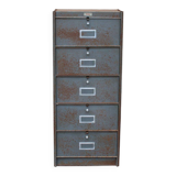 Patinated metal industrial filing cabinet – roneo