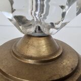 Art Deco Table Lamp - Brass Base Glass