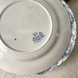 set of dessert plates in K&G Lunéville Iron Earth model "Angèle" late 19th century