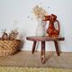 Small round tripod coffee table – vintage wooden stand