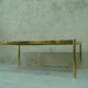 Ensemble de 3 tables basses en laiton minimalistes italiennes, années 1970