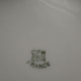 Plat sur piédouche Charles Field Haviland Gérard Dufraissex 1 Morel ( CFH GDM) Limoges diam 22,5 cm