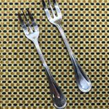 Pair of Christofle silver-plated cake forks, Albi model