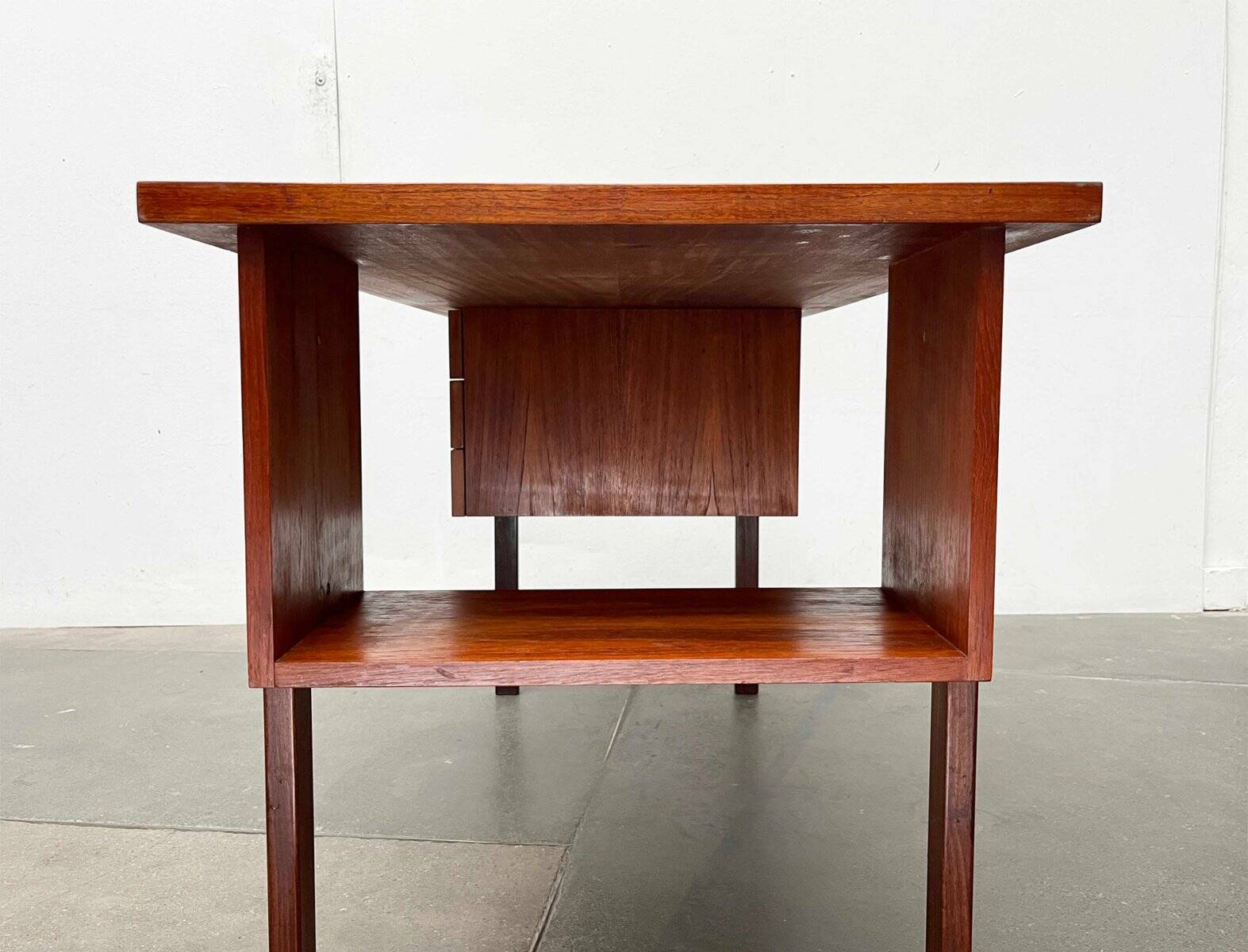 Mid-century modern teak desk by Asko Finland, 1960s.