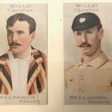 Table illustrations cricket players 30s