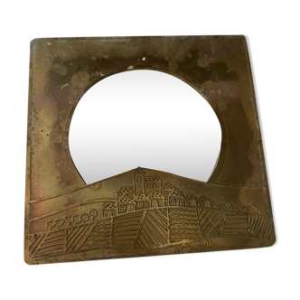 Brass mirror