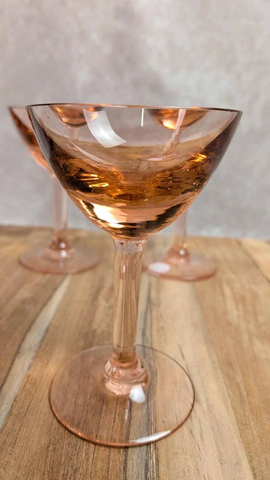 Plateau Portieux pink + 6 matching glasses