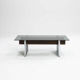 Chrome, Teak and Smoked Glass Coffee Table, Italy, 1970s