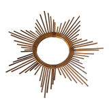 Vintage rattan sun mirror 60 years