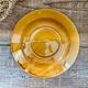 4 vintage amber ceramic soup plates