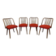 Set of 4 dining chairs by Antonín Šuman for TON