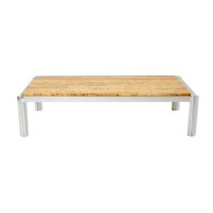 Table basse chrome aluminium