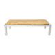 Coffee table chrome aluminum travertine yellow George Ciancimino 1975