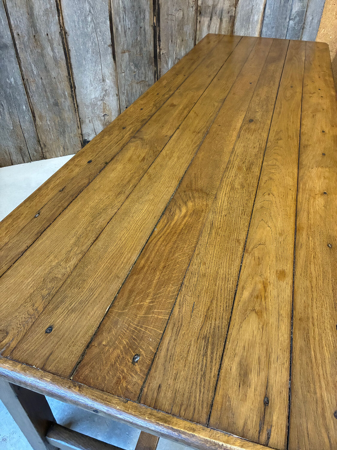Table de ferme XXL 6 pieds en chêne massif