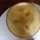 Verlys cup Water lily flowers amber molded pressed glass 60s