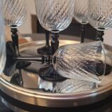 70s twisted stemmed glasses