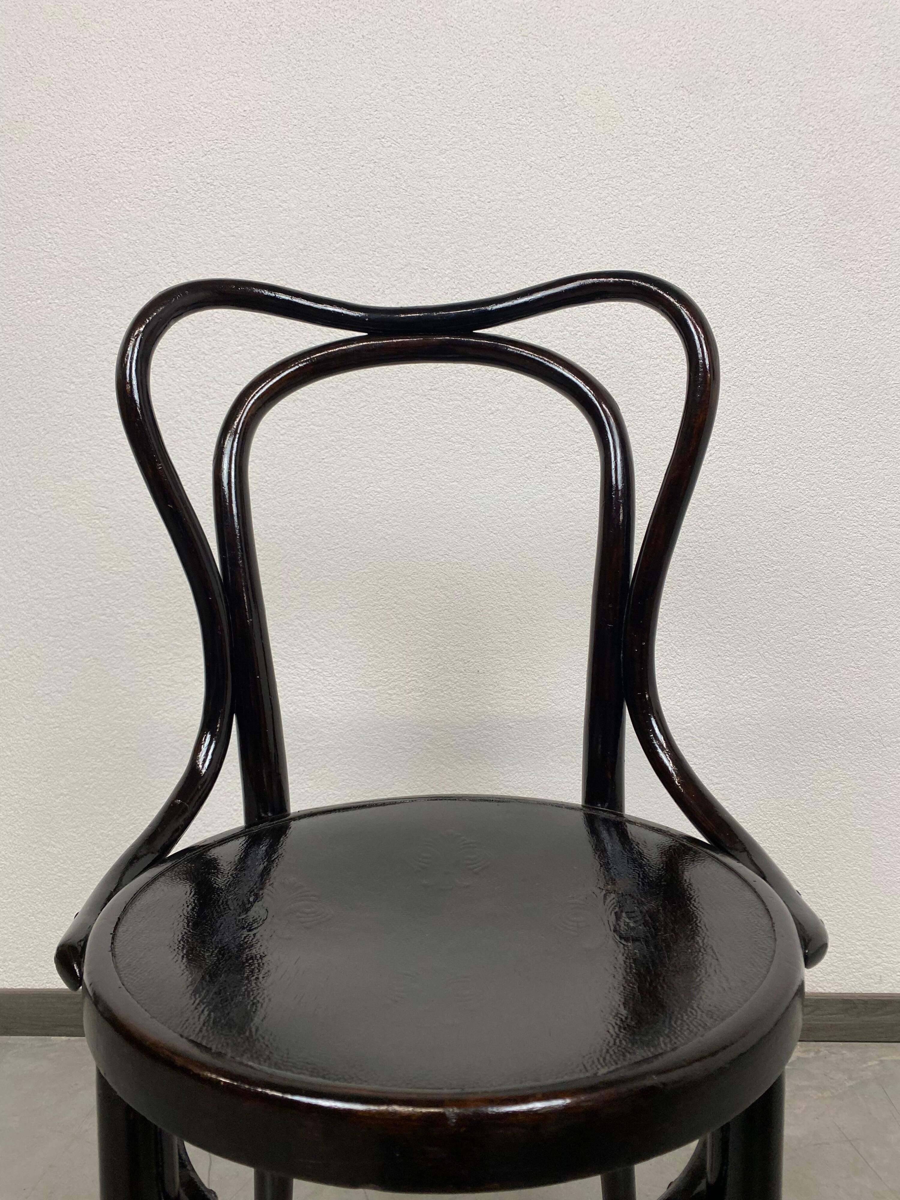 Rare Black Secessionist Chaise Thonet