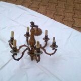 6-branch bronze chandelier