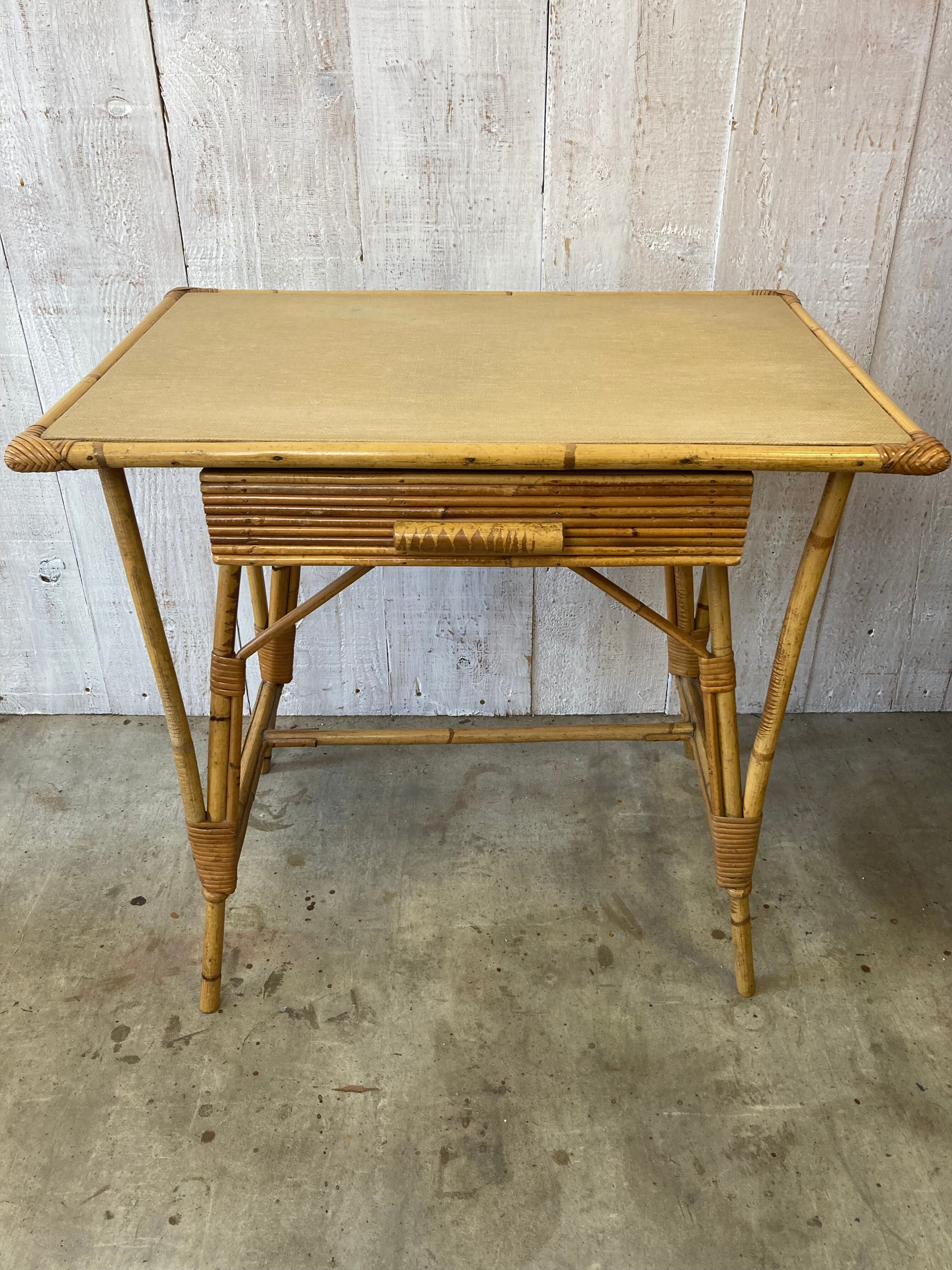 Vintage rattan desk