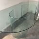 Vintage Sica Italy dining table in tempered glass