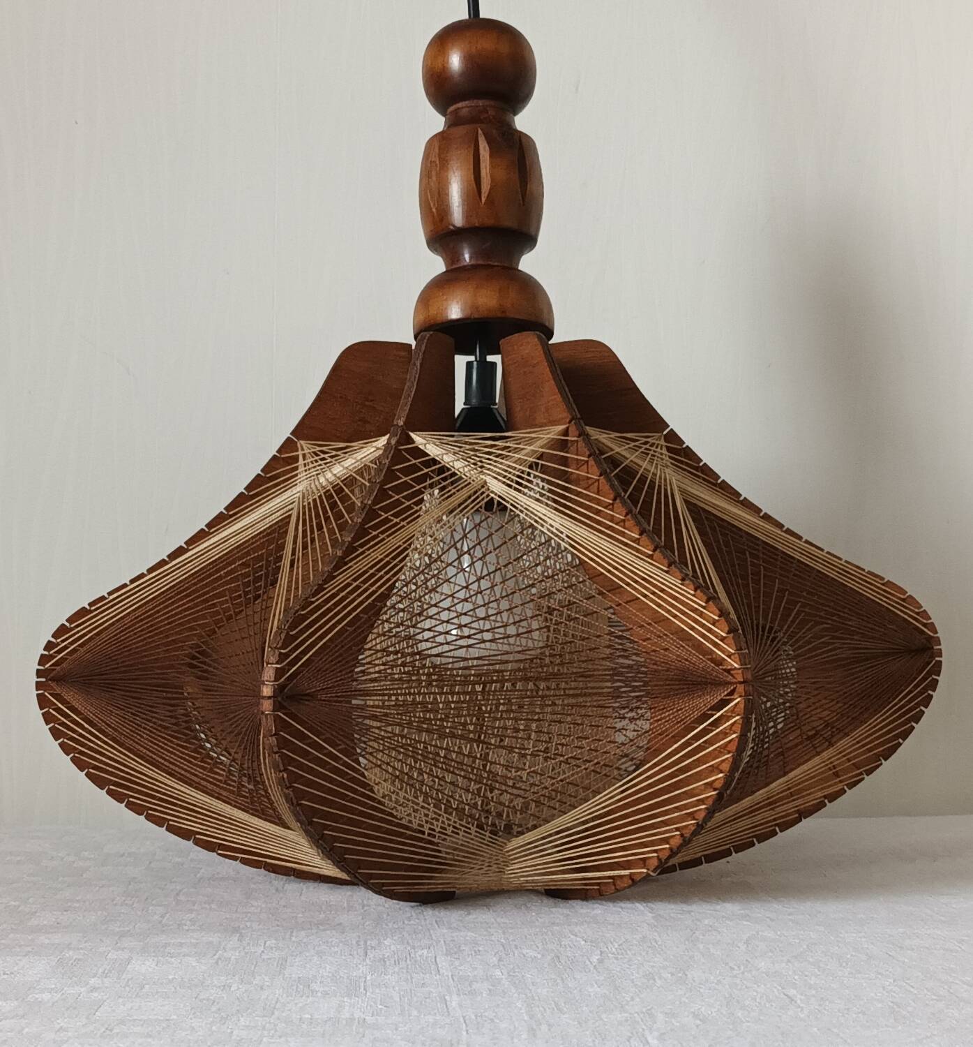 Scandinavian vintage wire pendant light