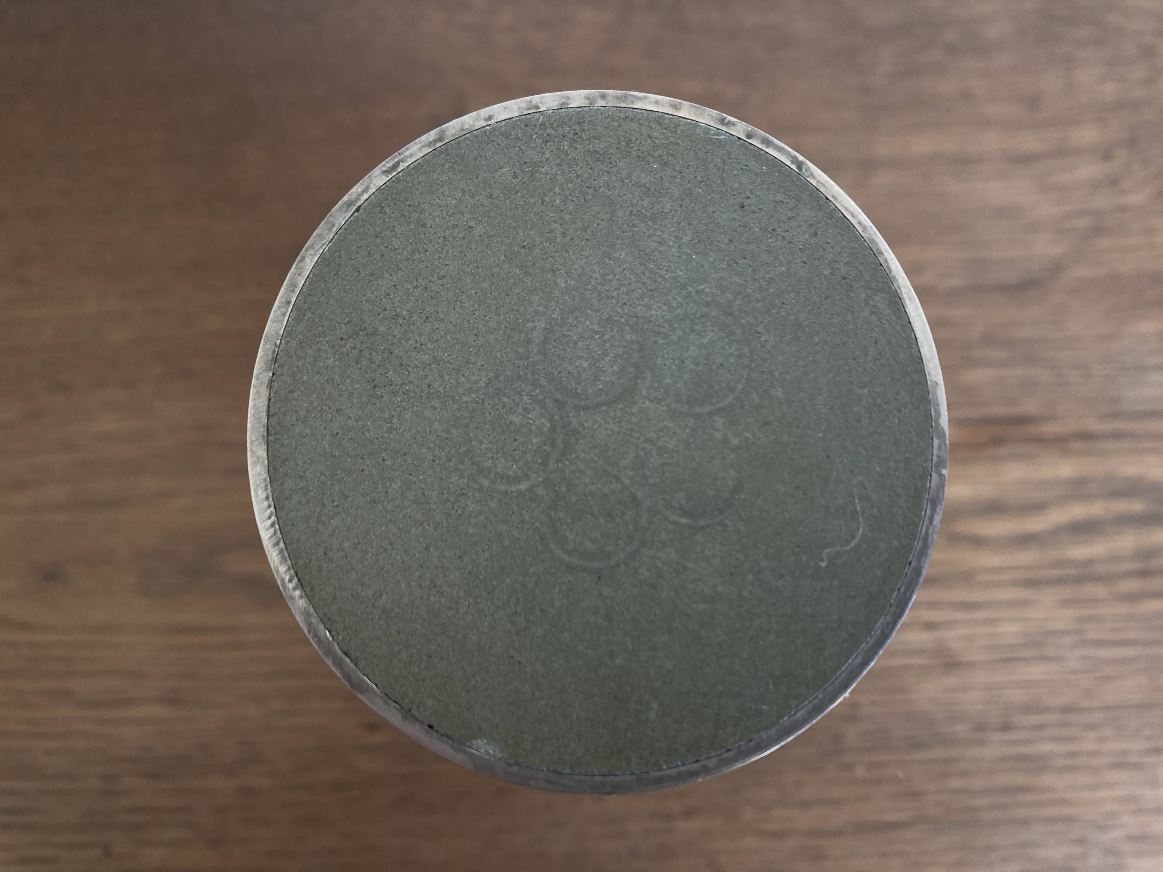 Space Age 1970s brushed steel flower vase