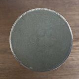 Space Age 1970s brushed steel flower vase