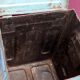 Stool former tin metal blue patina