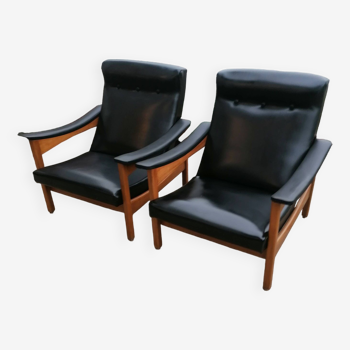 Pair of Gilbert Steiner armchairs