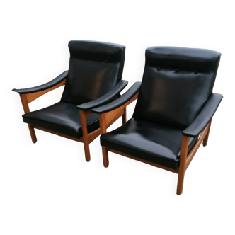 Pair of Gilbert Steiner armchairs