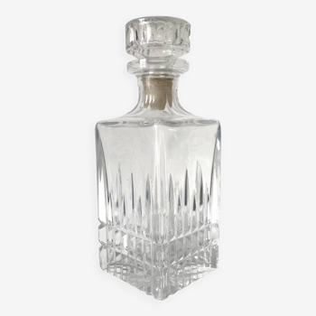 Crystal glass whiskey decanter