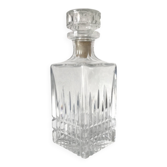 Crystal glass whiskey decanter