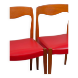 Scandinavian style chairs x2, 60s