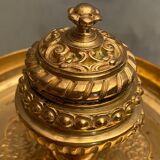 Inkwell nineteenth in gilded bronze Louis XIII style