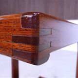 Vintage Modernist Serving Bar Cart in Walnut with Glass Top, Germany 1960s