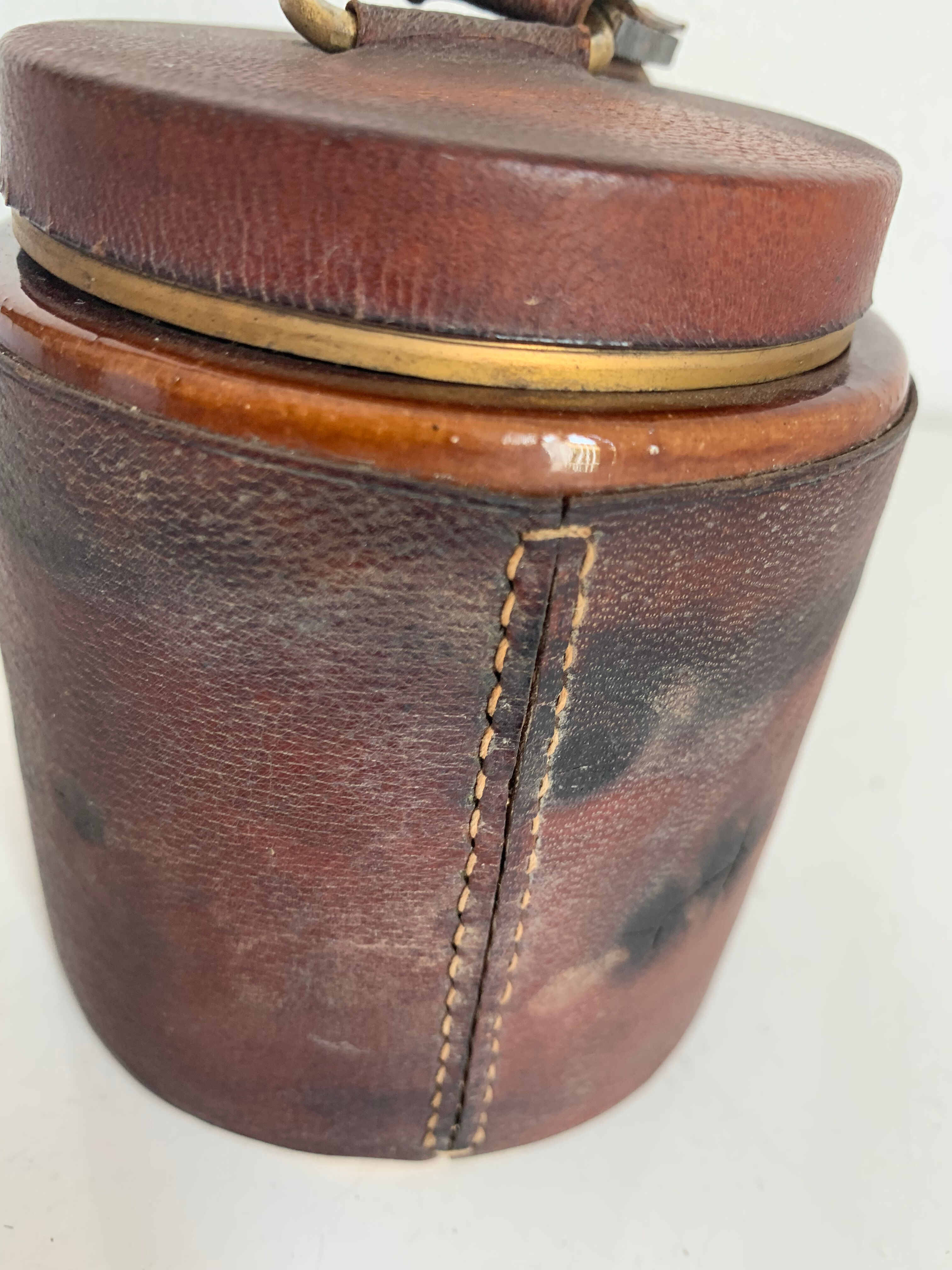 Vintage cigarette holder 1960 Longchamp horse leather - 11 x 10 cm