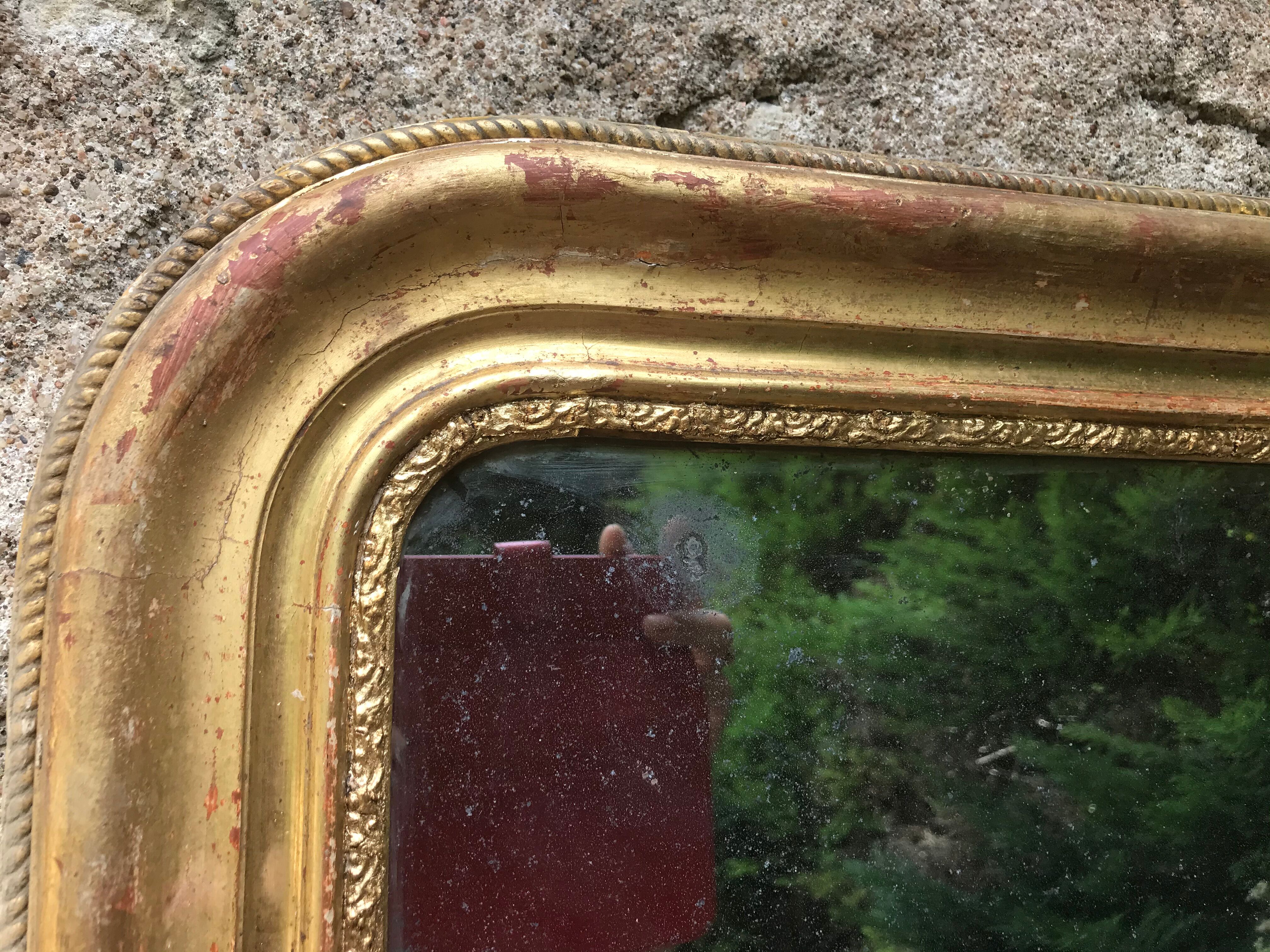 Mirror Louis-Philippe gilded 60x48 cm