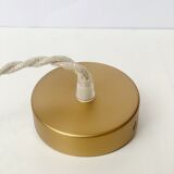 Pendant lamp with vintage globe in white opaline