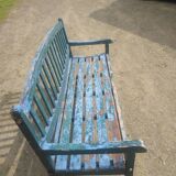 Old teak garden bench