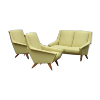 Erton France sofa and armchair set, 1950s