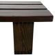Minimalist vintage sofa design in wengé wood solid slatted bench